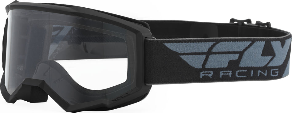 FLY RACING Focus Goggle Black W/Clear Lens FLA-001