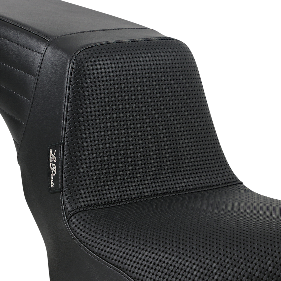 LE PERA Kickflip Seat - Basketweave - Black - Softail '18-'21 LYX-590BW