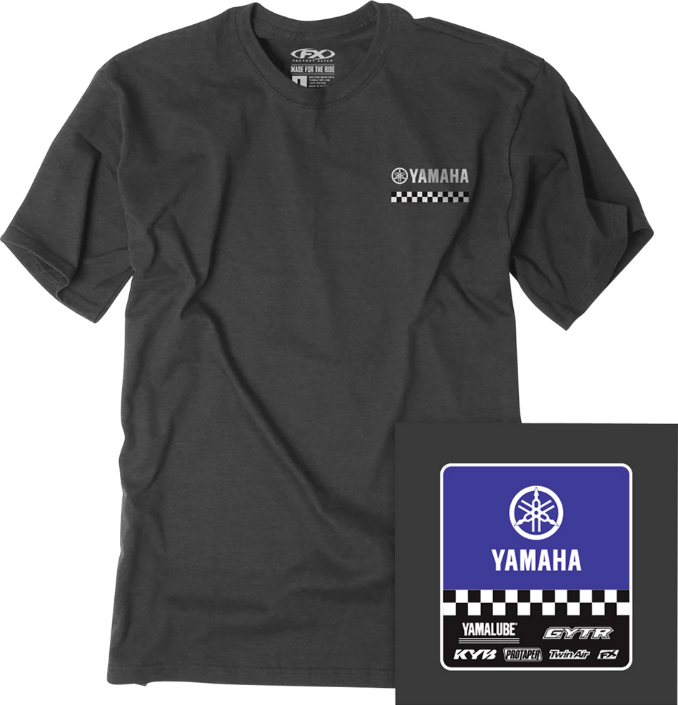 FACTORY EFFEX Youth Yamaha Starting Line T-Shirt - Heather Charcoal - Medium 27-83202