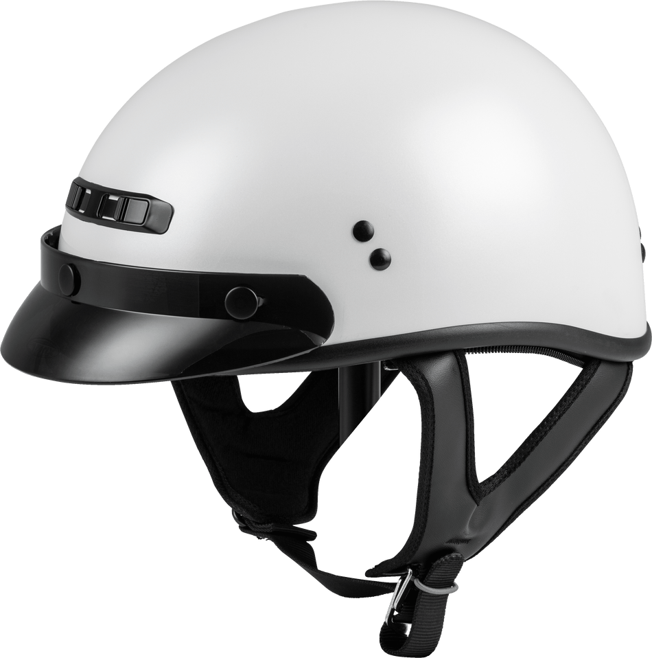 GMAX Gm-35 Half Helmet Full Dressed Pearl White Lg G1235086