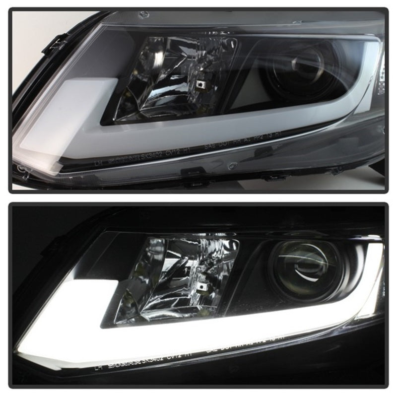 Spyder 12-14 Honda Civic (Excl. 2014 Coupe) Projector Headlights Lgtbr DRL Black PRO-YD-HC12-DRL-BK 5076519