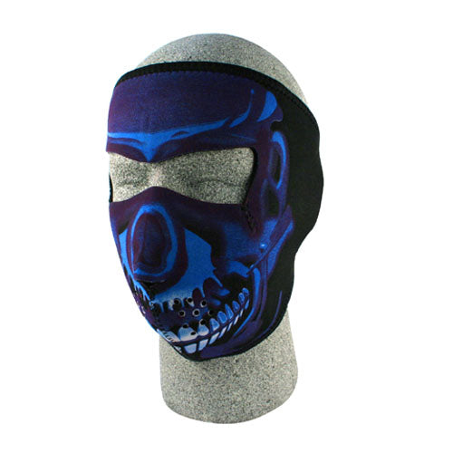 Balboa Neoprene Face Mask, Blue Chrome Skull 830388