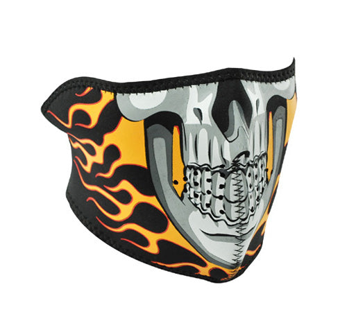 Balboa Neoprene 1/2 Face Mask, Burning Skull 830409