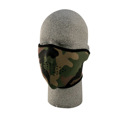 Balboa Neoprene 1/2 Face Mask, Woodland Camouflage 830421