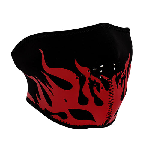 Balboa Neoprene Half Face Mask, Red Flames 830428