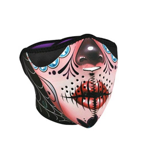 Balboa Half Mask, Neoprene, Sugar Skull Reversible To Purple 830761