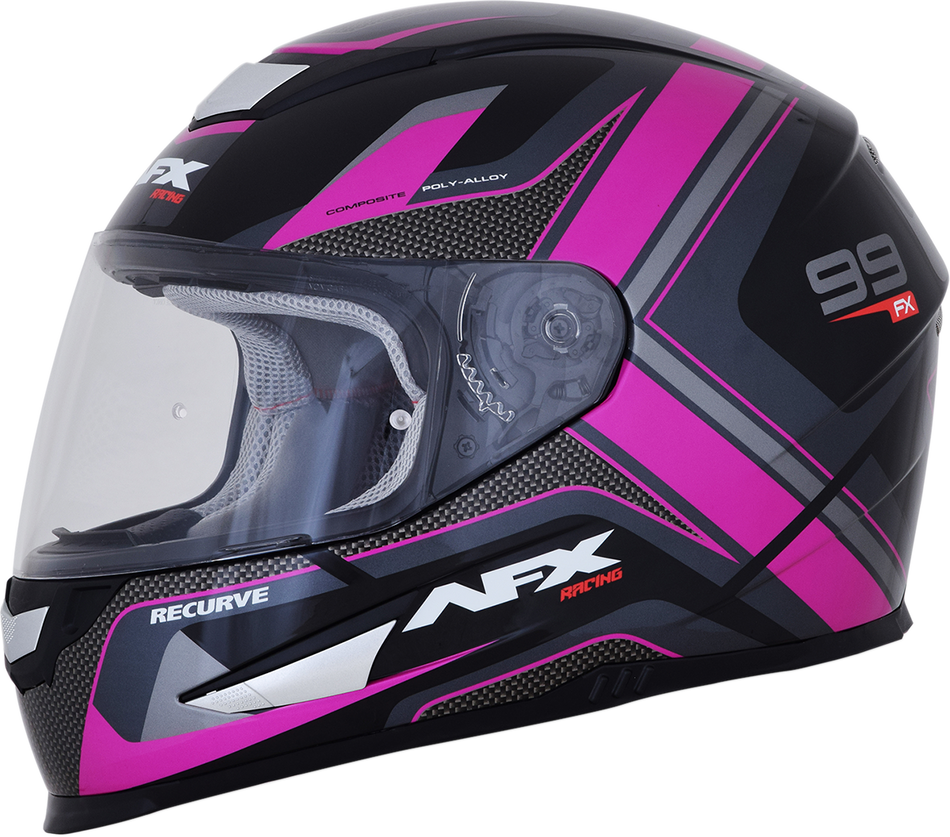 AFX FX-99 Helmet - Recurve - Black/Fuchsia - XL 0101-11105