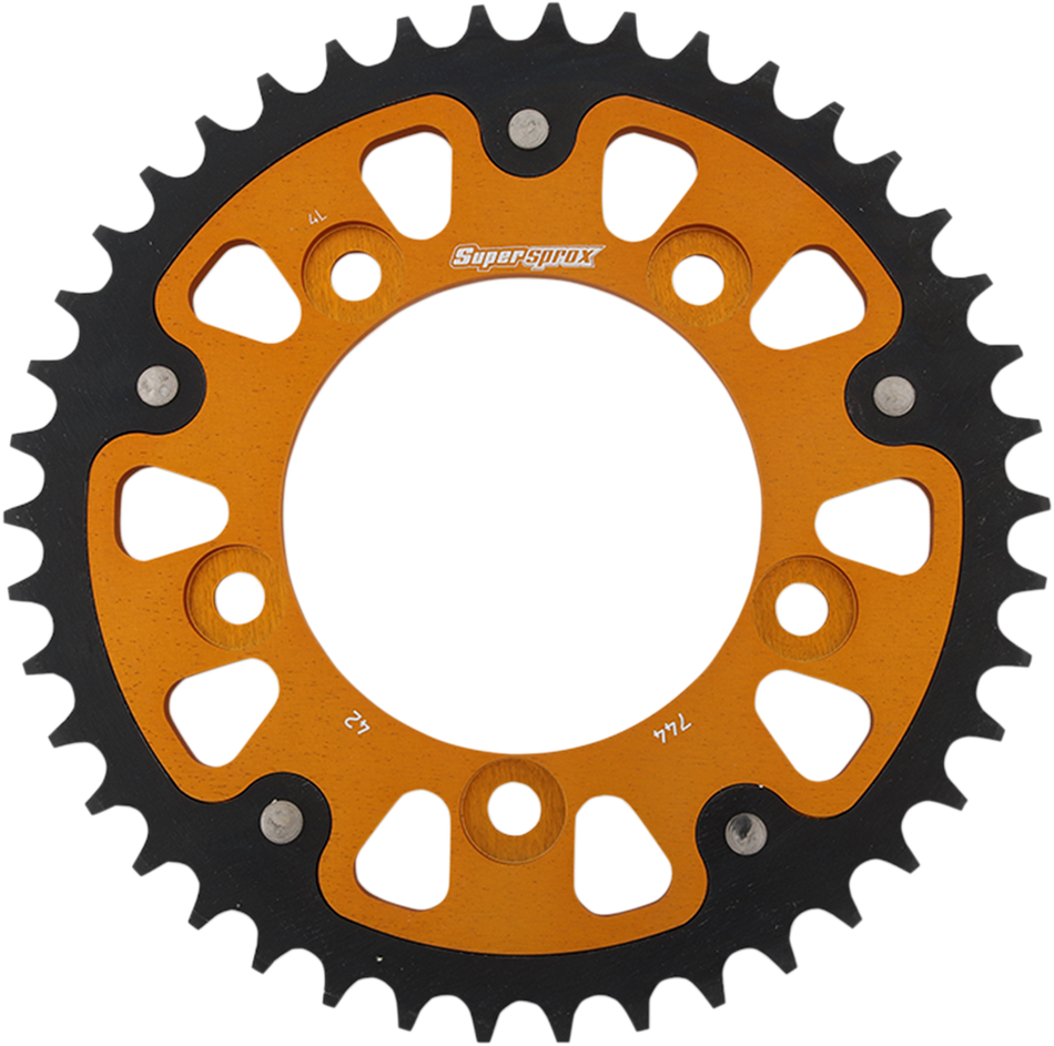 SUPERSPROX Stealth Rear Sprocket - 42 Tooth - Gold - Ducati RST-744-42-GLD