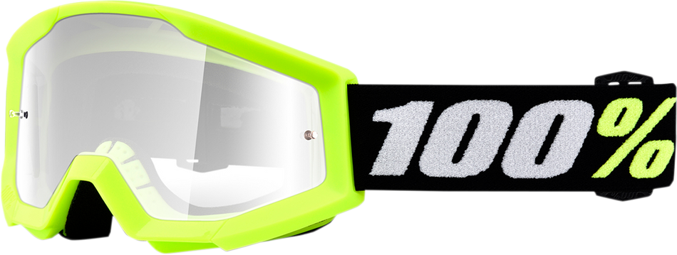100% Strata Mini Goggles - Yellow - Clear Lens 50033-00003