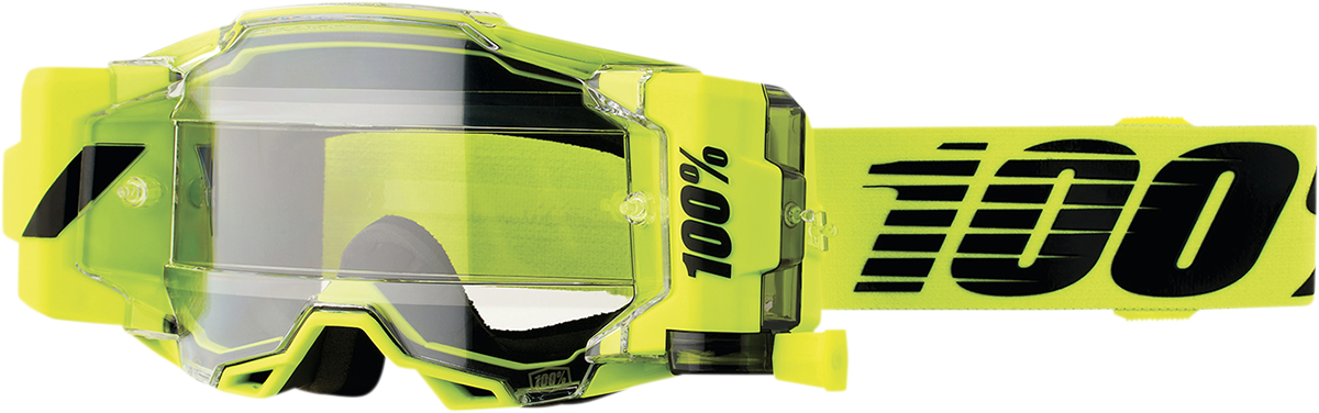 100% Armega Forecast Goggles - Nuclear Citrus - Clear 50006-00002