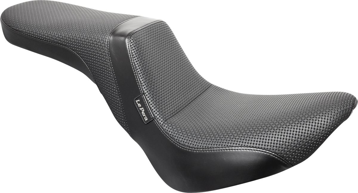 LE PERA Daytona 2-Up Seat - Without Backrest - Basketweave - Black - Softail LYB-543BW