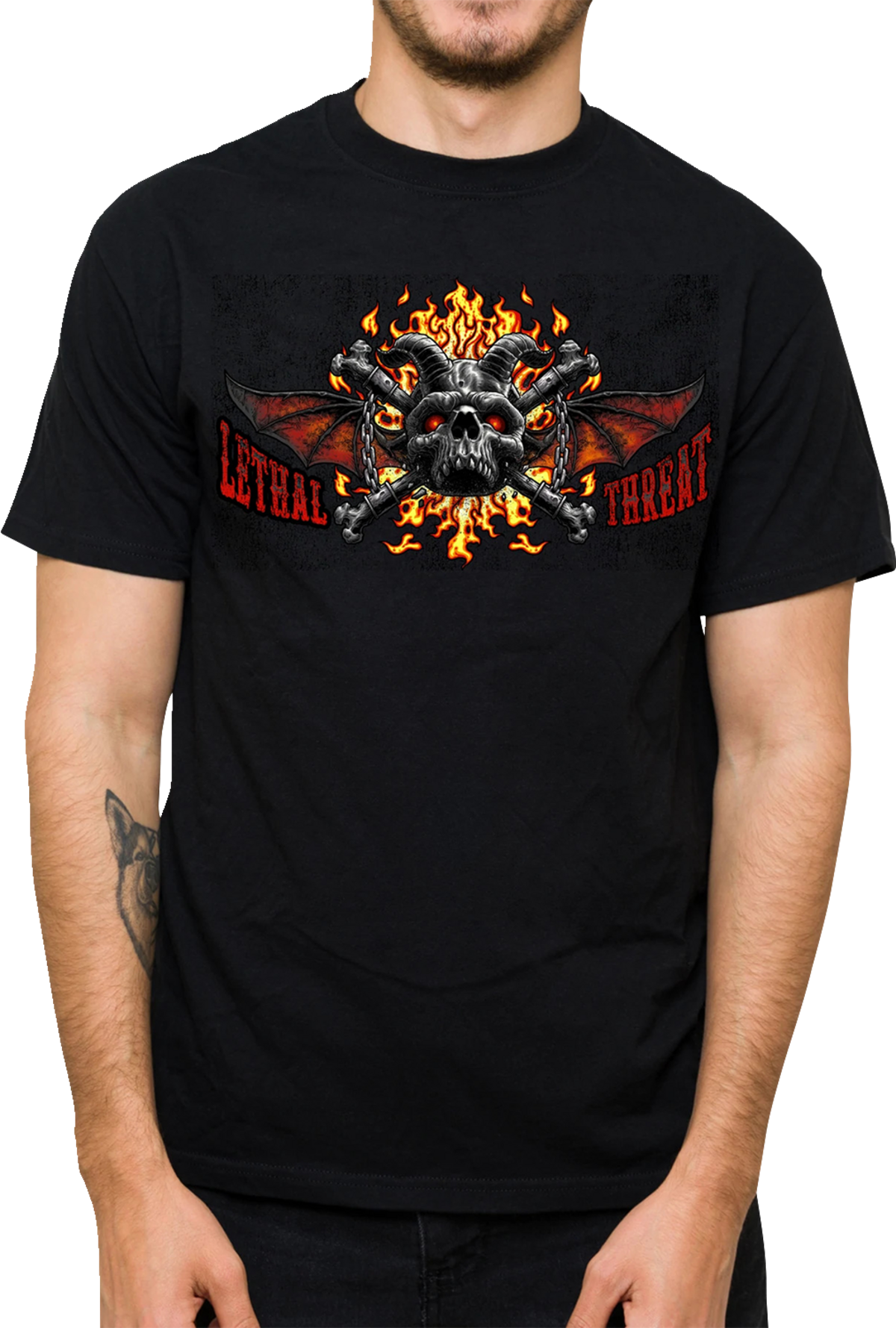 LETHAL THREAT T-Shirt „Hell Was Full“, Schwarz, Größe M, LT20901M 