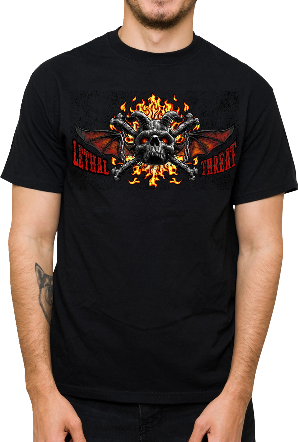 LETHAL THREAT Hell Was Full T-Shirt - Black - Large LT20901L