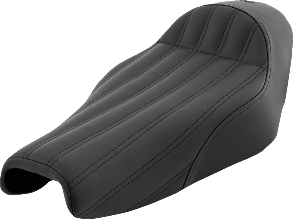 SADDLEMEN Knuckle Solo Seat - Ribbed - Black 807-11-0023