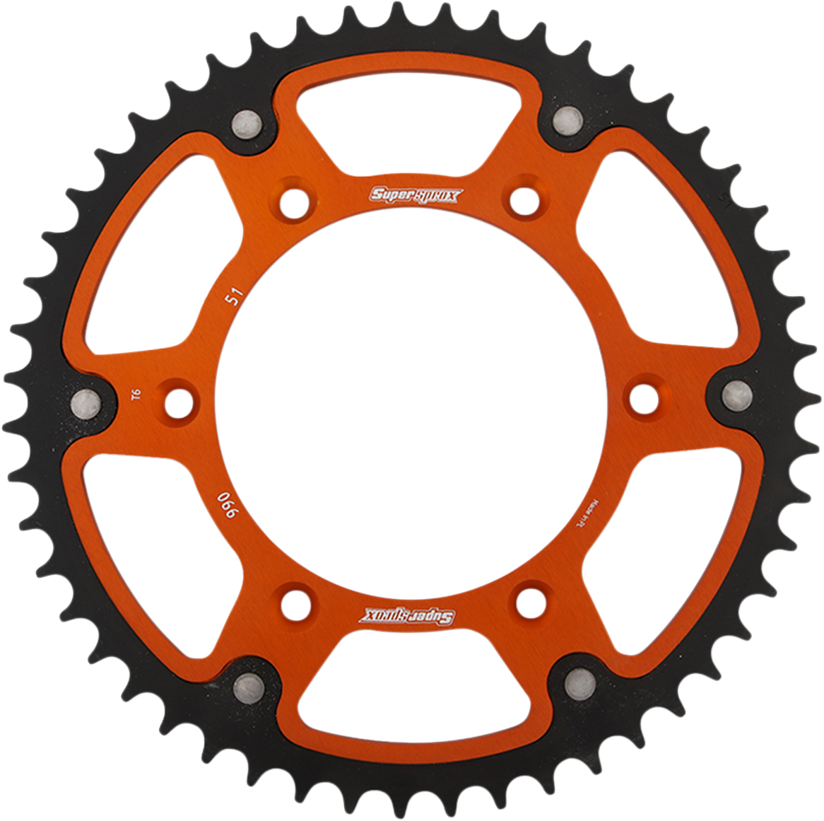 SUPERSPROX Stealth Rear Sprocket - 51 Tooth - Orange - Husaberg/Husqvarna/KTM RST-990-51-ORG