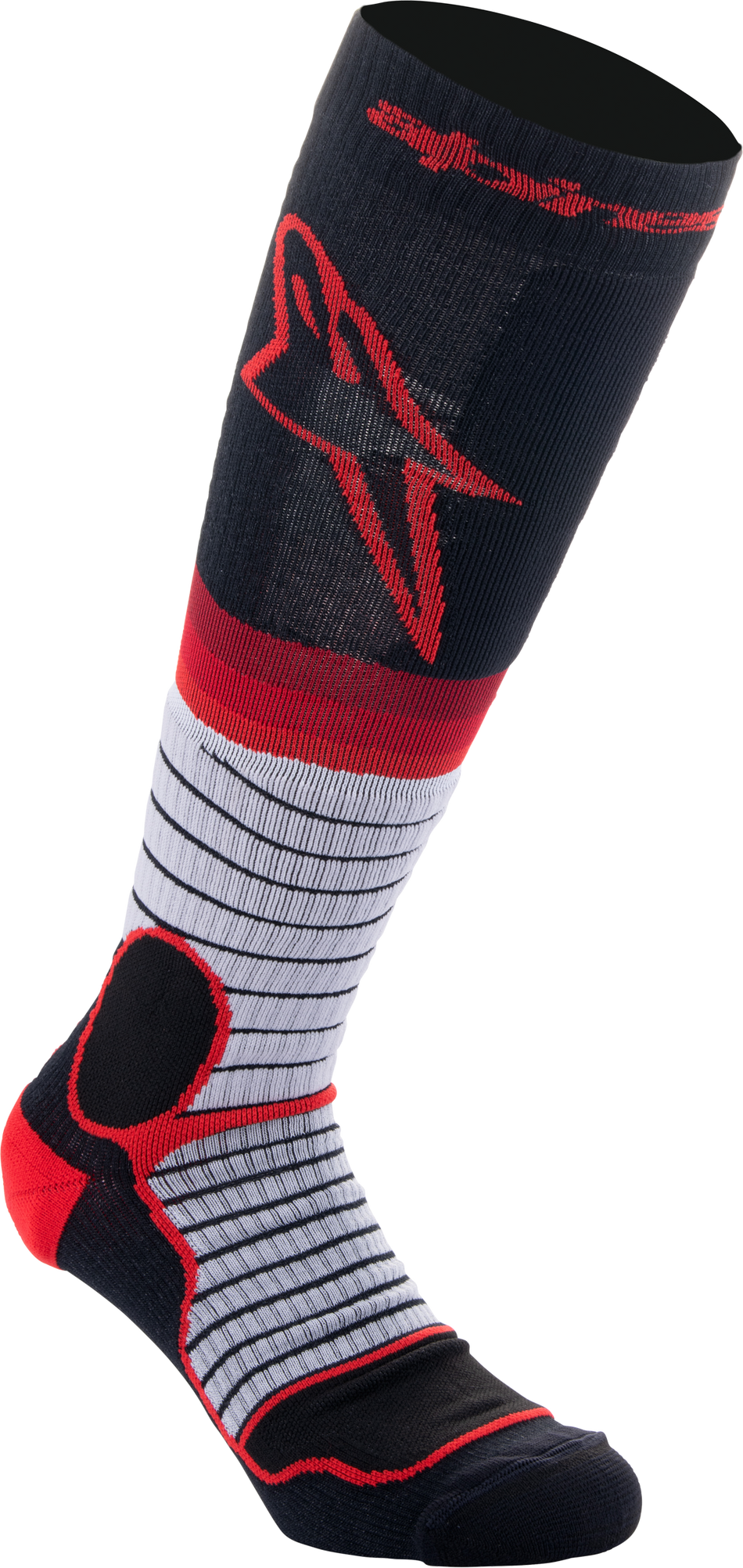 ALPINESTARS Mx Pro Socks Black/Grey/Red Sm 4701524-1215-S