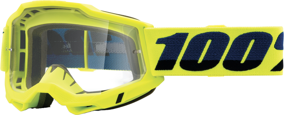 100% Accuri 2 Otg Goggle Fluo Yellow Clear Lens 50018-00003