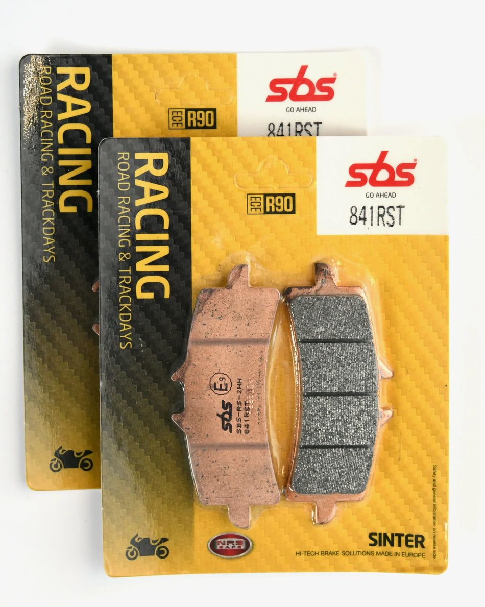 Sbs 2x pairs sintered brake pads 841rst, front, racing/track day