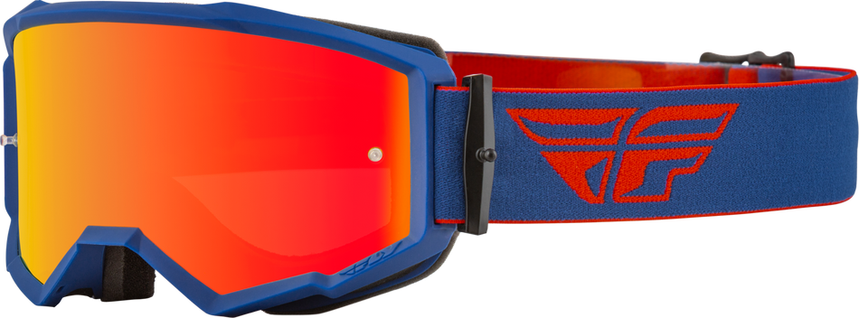 FLY RACING Zone Goggle Red/Navy W/ Red Mirror/Amber Lens 37-51499