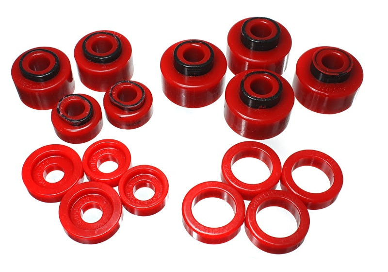 Energy Suspension 99-07 Ford F-250/F-350 SD 2/4WD Crew Cab Body Mount Set - Red 4.4120R