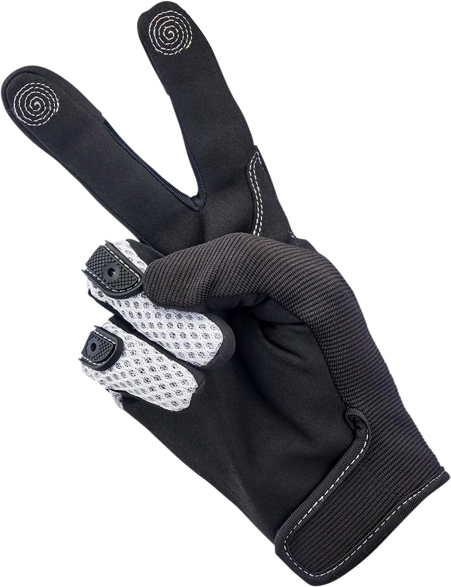 BILTWELL Anza Gloves - White - Medium 1507-0401-003