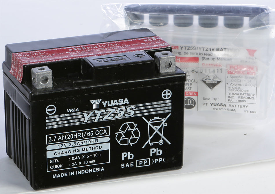 YUASA Battery Ytz5s-Bs Maintenance Free YUAM62TZ5