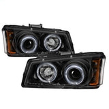 Spyder Chevy Silverado 1500 03-06 Projector LED Halo LED Amber Reflctr Blk PRO-YD-CS03-AM-BK 5009456