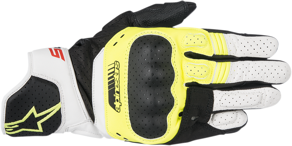 ALPINESTARS SP-5 Gloves - Black/Fluo Yellow/White - 2XL 3558517-158-2X
