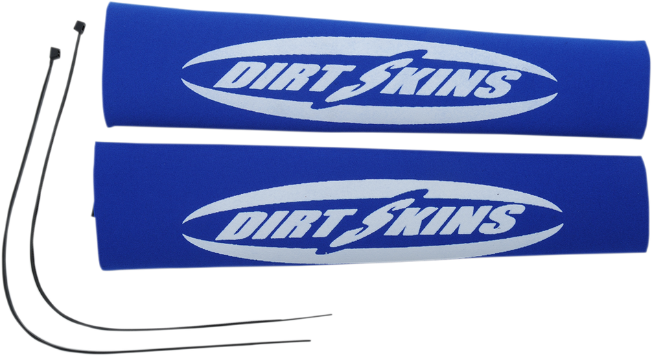 SCHAMPA & DIRT SKINS 12.25" Standard Dirt Skins Fork Covers - 2 mm Neoprene - Blue/White DSFRKSEAL15-2