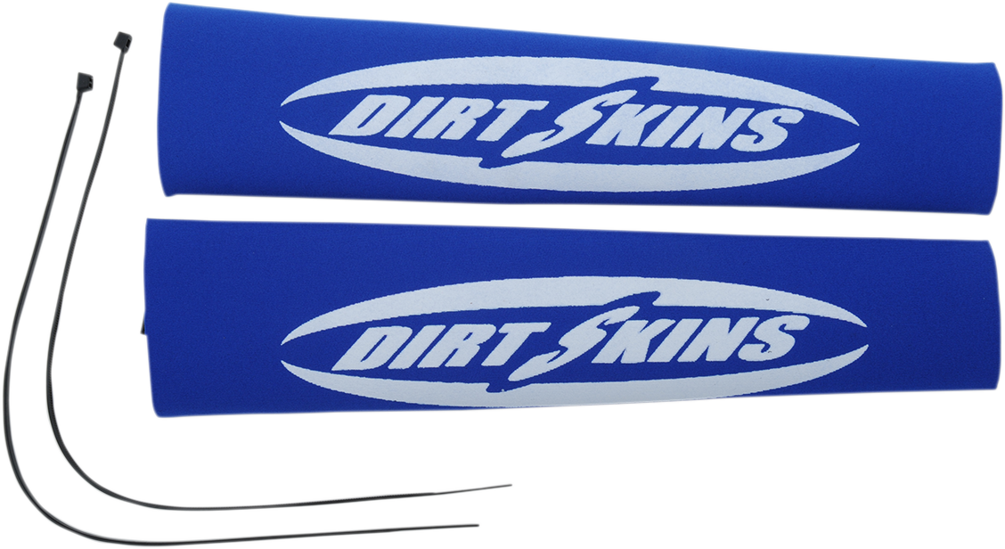 SCHAMPA & DIRT SKINS 12.25" Standard Dirt Skins Fork Covers - 2 mm Neoprene - Blue/White DSFRKSEAL15-2