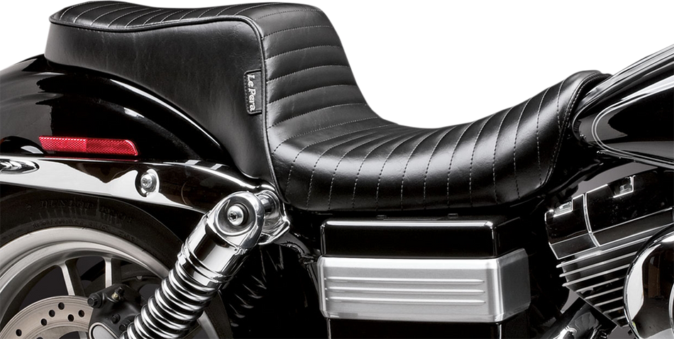 LE PERA Cherokee Seat - Pleated - Black Wide Glide FXDWG 1996-2003  LN-023PT