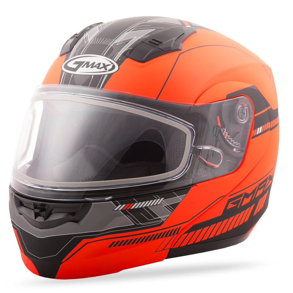 GMAX Md-04 Snow Modular Helmet Matte Hi-Vis Orange/Black 3x G2041699 TC-26