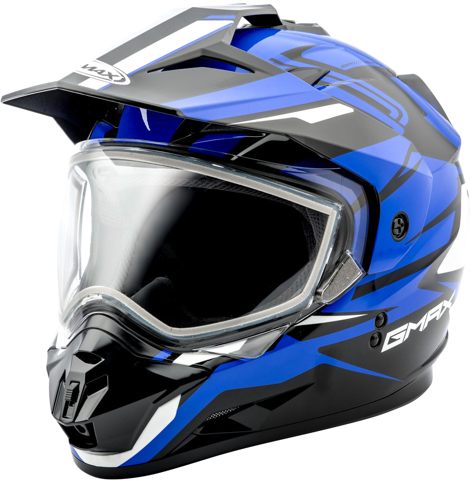 GMAX Gm-11s Dual-Sport Vertical Snow Helmet Black/Blue Xs G2111213 TC-2