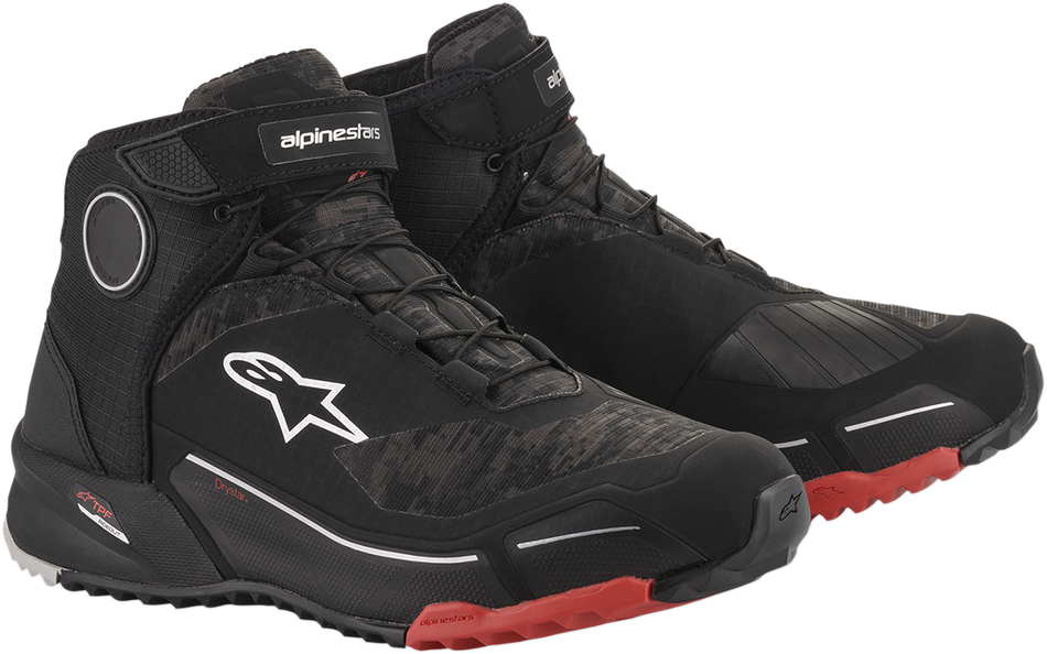 Zapatos ALPINESTARS CR-X Drystar - Camuflaje negro/Rojo - US 10.5 261182099311