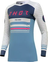 THOR Women's Prime Blaze Jersey - Blue/White - XS 2911-0283