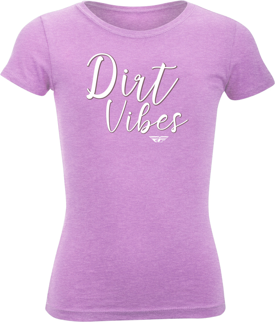 FLY RACING Girl's Fly Dirt Vibes Tee Lilac Lg 356-0522L