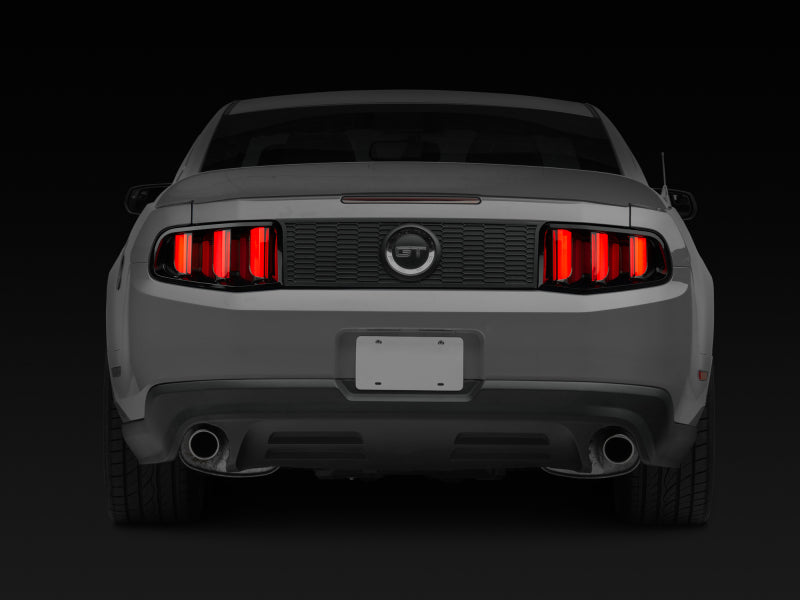 Raxiom 10-12 Ford Mustang Vector V2 LED Tail Lights - Gloss Black Housing (Clear Lens) 405839