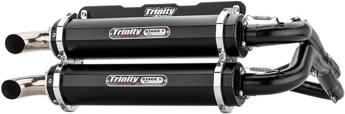 TRINITY RACING Dual Exhaust - Cerakote Black TR-4166D-CB