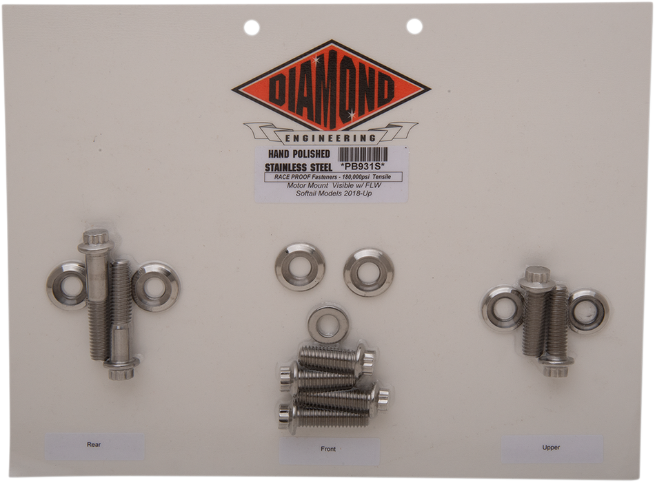 Kit de pernos de DIAMOND ENGINEERING - Montaje del motor - 12 puntos - FL/X PB931S 