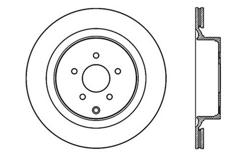 StopTech 09 Infiniti FX50 SportStop Slotted & Drilled Rear Left Rotor 127.42105L