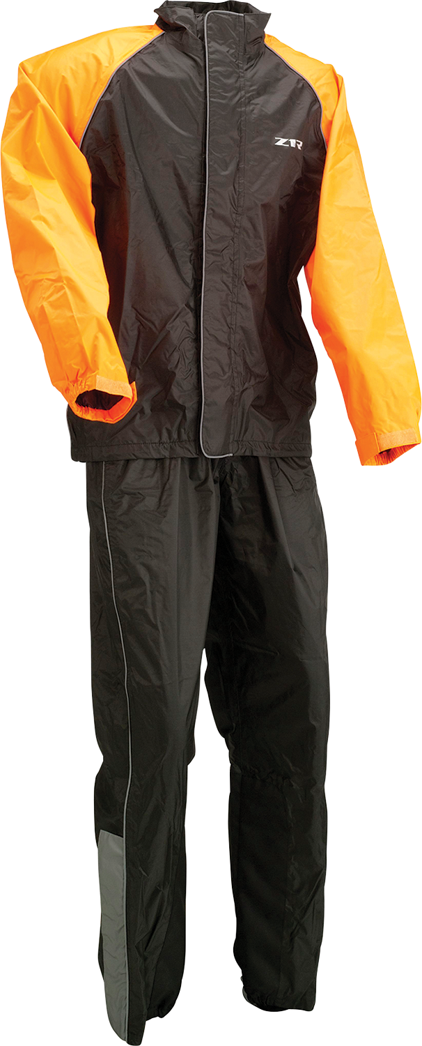 Z1R 2-Piece Rainsuit - Black/Orange - 4XL 2851-0535