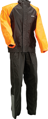 Z1R 2-Piece Rainsuit - Black/Orange - Large 2851-0531