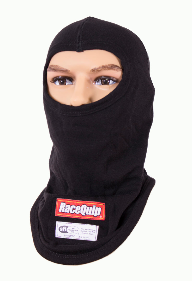 RaceQuip Black SFI 3.3 Fr Two Layer Hood 433992