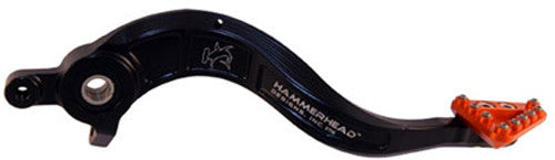 HAMMERHEAD Rear Brake Lever Kit Billet Alum Tip Black/Orange 02-0563-20-40