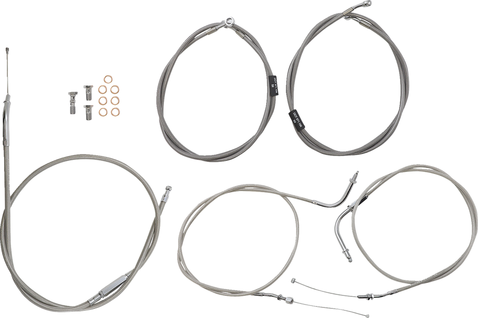BARON Cable Line Kit - 12" - 14" - '99 - '03 Roadstar - Stainless Steel BA-8021KT-12