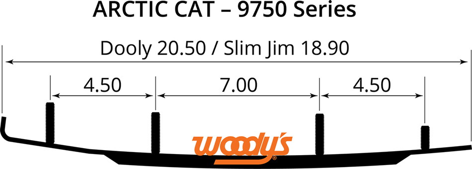 WOODY'S Slim Jim Dooly Runner - 4" - 60 SA4-9750