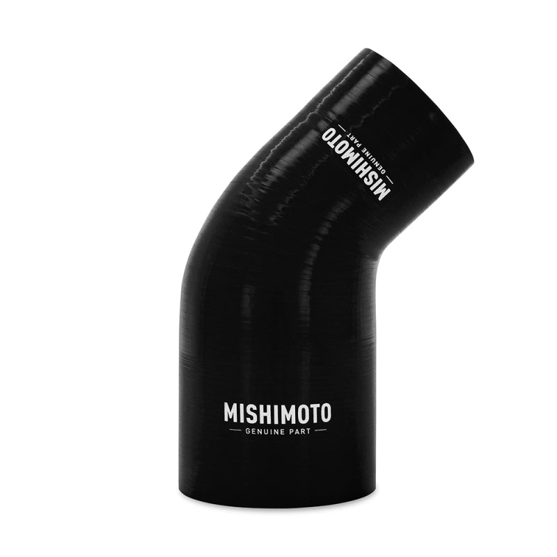 Mishimoto Silikon-Reduzierstück 45 Grad 2,5 Zoll auf 3,5 Zoll - Schwarz MMCP-R45-2535BK