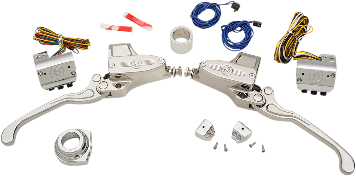 PERFORMANCE MACHINE (PM) Handlebar Control Set - Hydraulic - 9/16" Master Cylinder - Chrome 0062-4020-CH