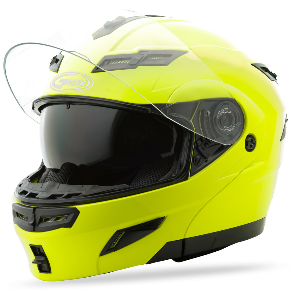 GMAX Gm-54 Modular Helmet Hi-Vis Yellow 3x G1540609