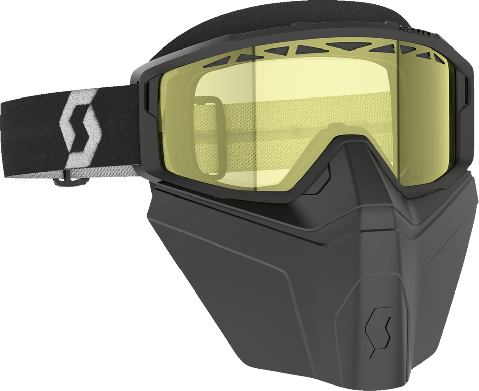 SCOTT Primal Safari Facemask Snow Goggle - Black/White - Yellow 278608-1007029